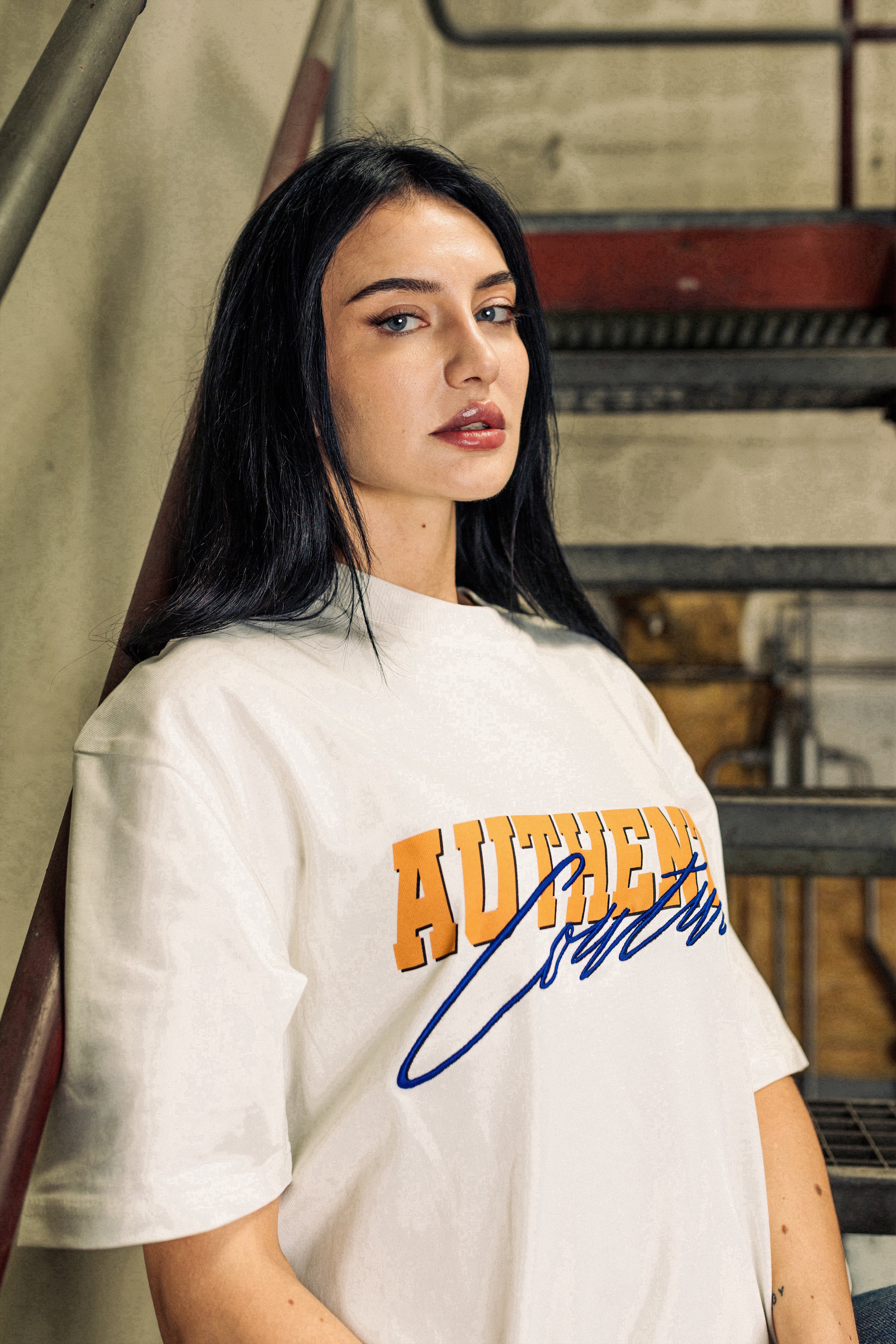 Authentic Shirt White/Orange